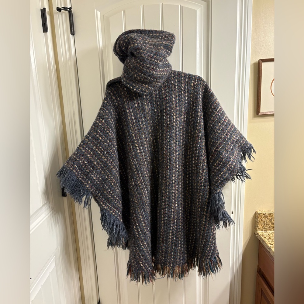Tapestries Ireland Ltd Artisan Woven Wool Cape Poncho Cocoon Coat Helena Ruuth - Picture 2 of 13
